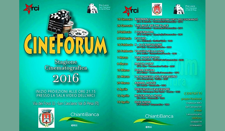 Iniziativa “giovane”: riparte il Cineforum a San Casciano